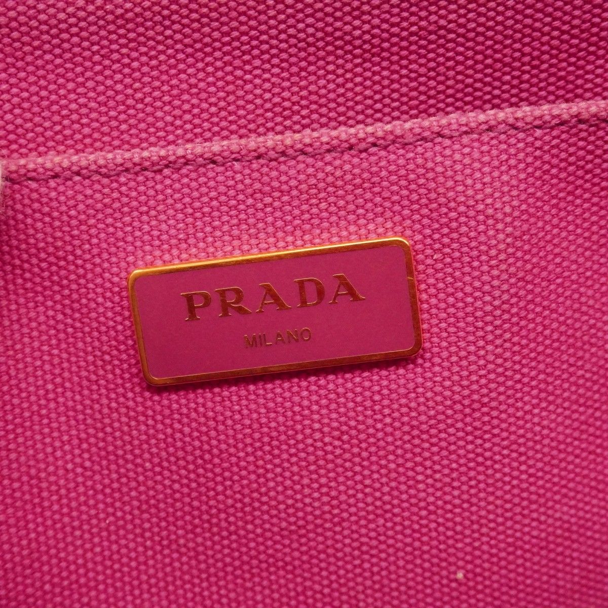 Prada Tote Canapa Canvas Pink Gold 2-Way — view 5