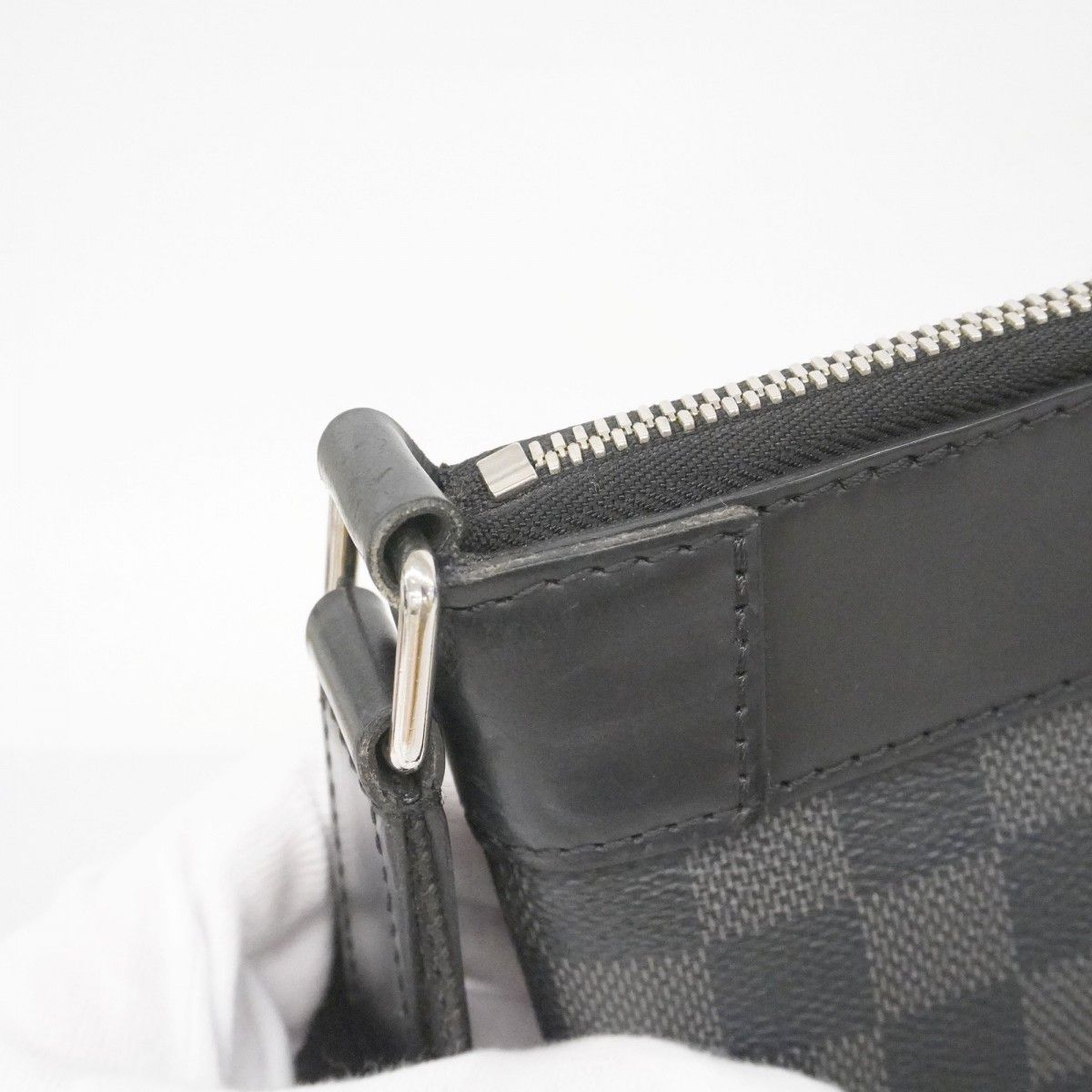 Louis Vuitton Shoulder Bag Damier Graphite Mick PM Black — view 8