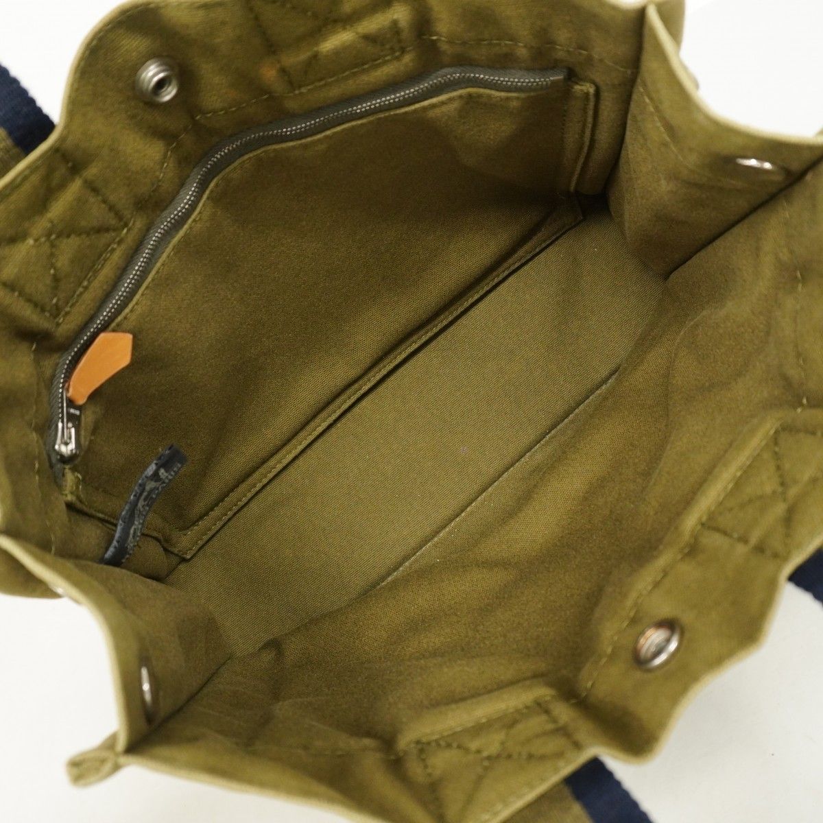 Hermes Tote Fourre Tout PM Canvas Khaki Silver — view 4