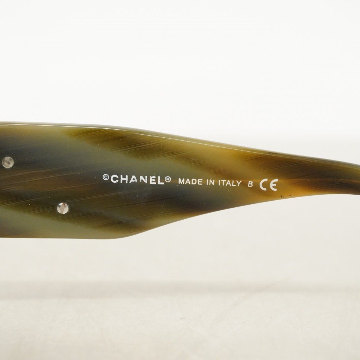 Chanel Sunglasses Camellia Acetate Black Khaki Silver Eyewear — view 3
