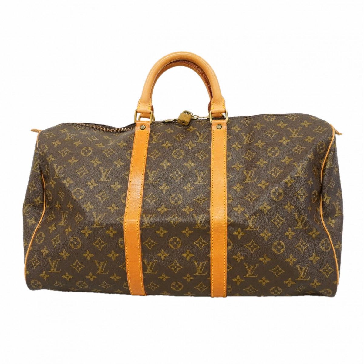 Louis Vuitton Boston Bag Monogram Keepall 50 Brown