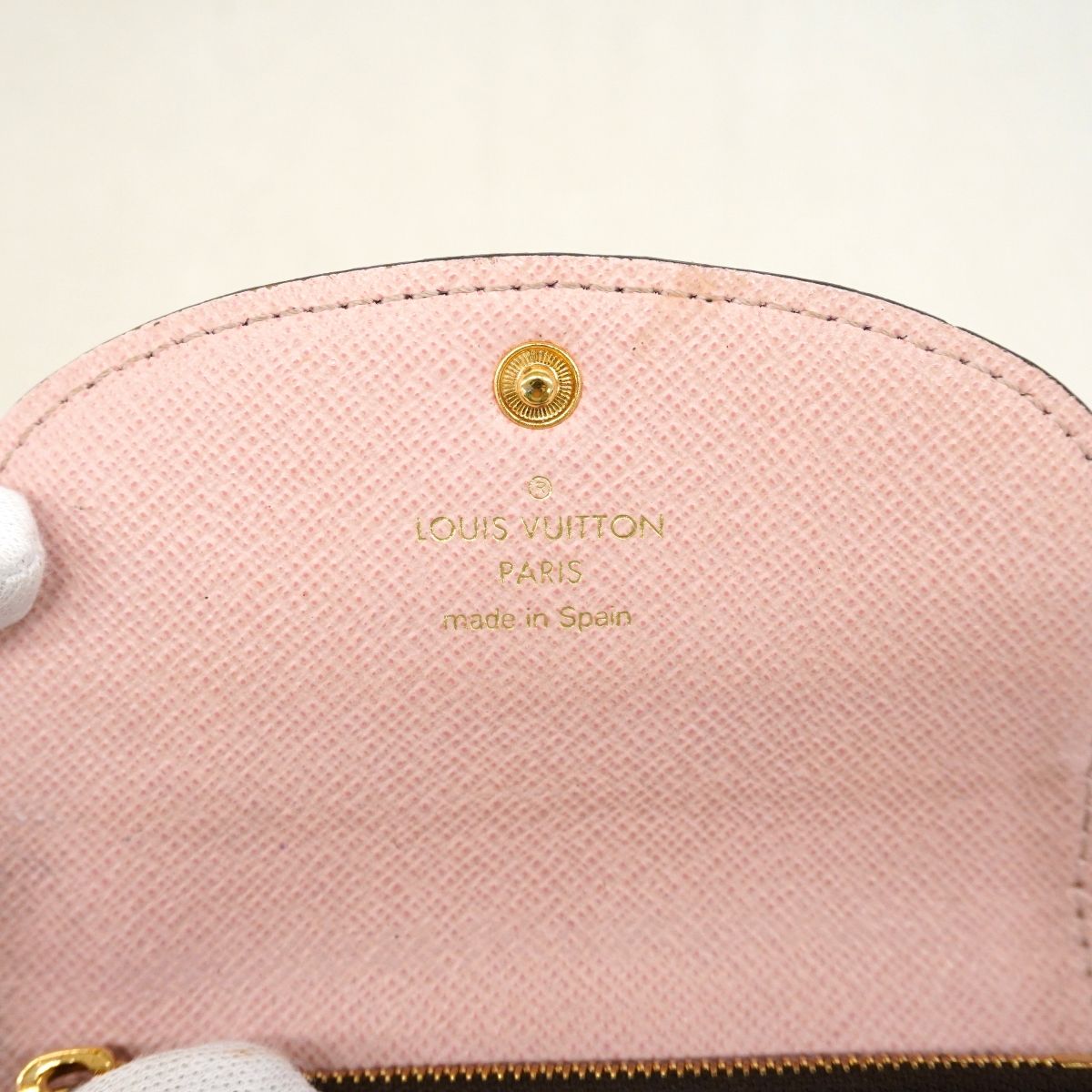 Louis Vuitton Coin Case Damier Porte-Monnaie Rosalie Rose Velours — view 4