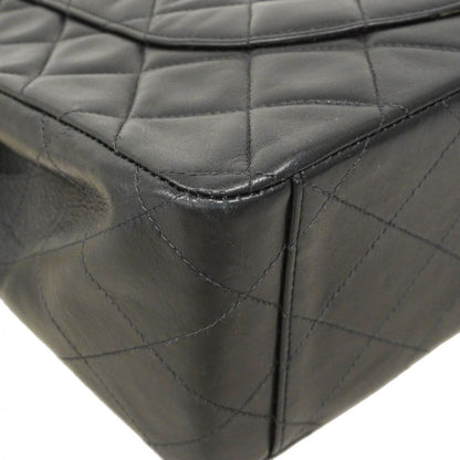 Chanel Shoulder Bag Big Quilted Lambskin Black Gold — view 7