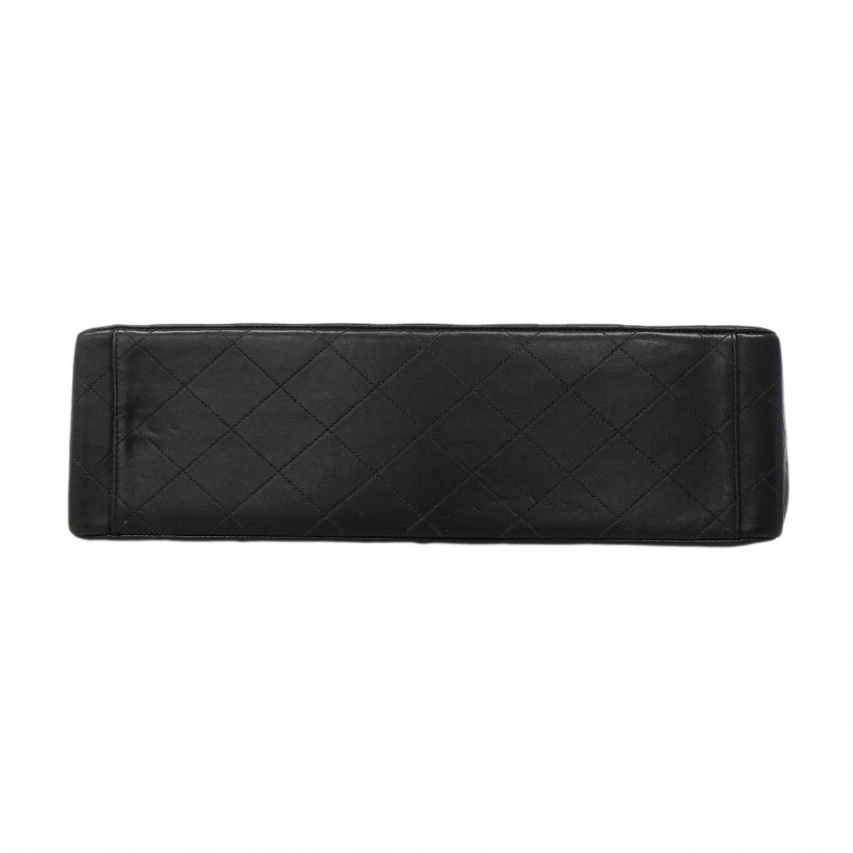 Chanel Shoulder Bag Big Quilted Lambskin Black Gold — view 3