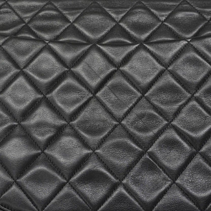Chanel Shoulder Bag Big Quilted Lambskin Black Gold — view 8