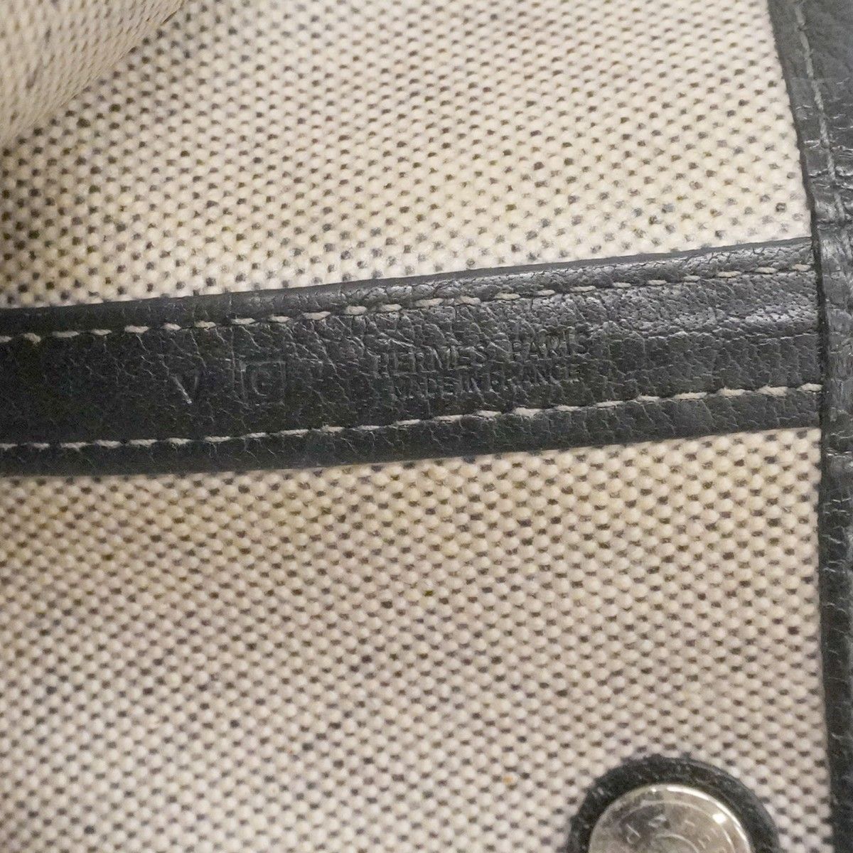 Hermes Tote Garden Party PM Toile Ash Black Silver — view 5