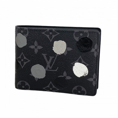 Louis Vuitton Wallet Monogram Eclipse Portefeuille Multiple Black Yayoi Kusama
