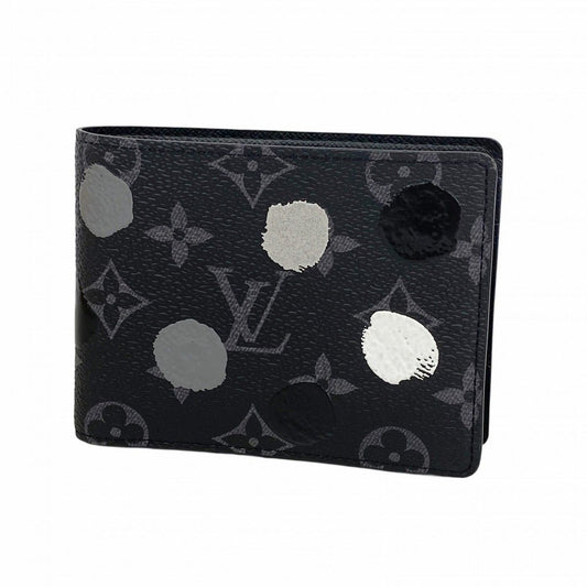 Louis Vuitton Wallet Monogram Eclipse Portefeuille Multiple Black Yayoi Kusama