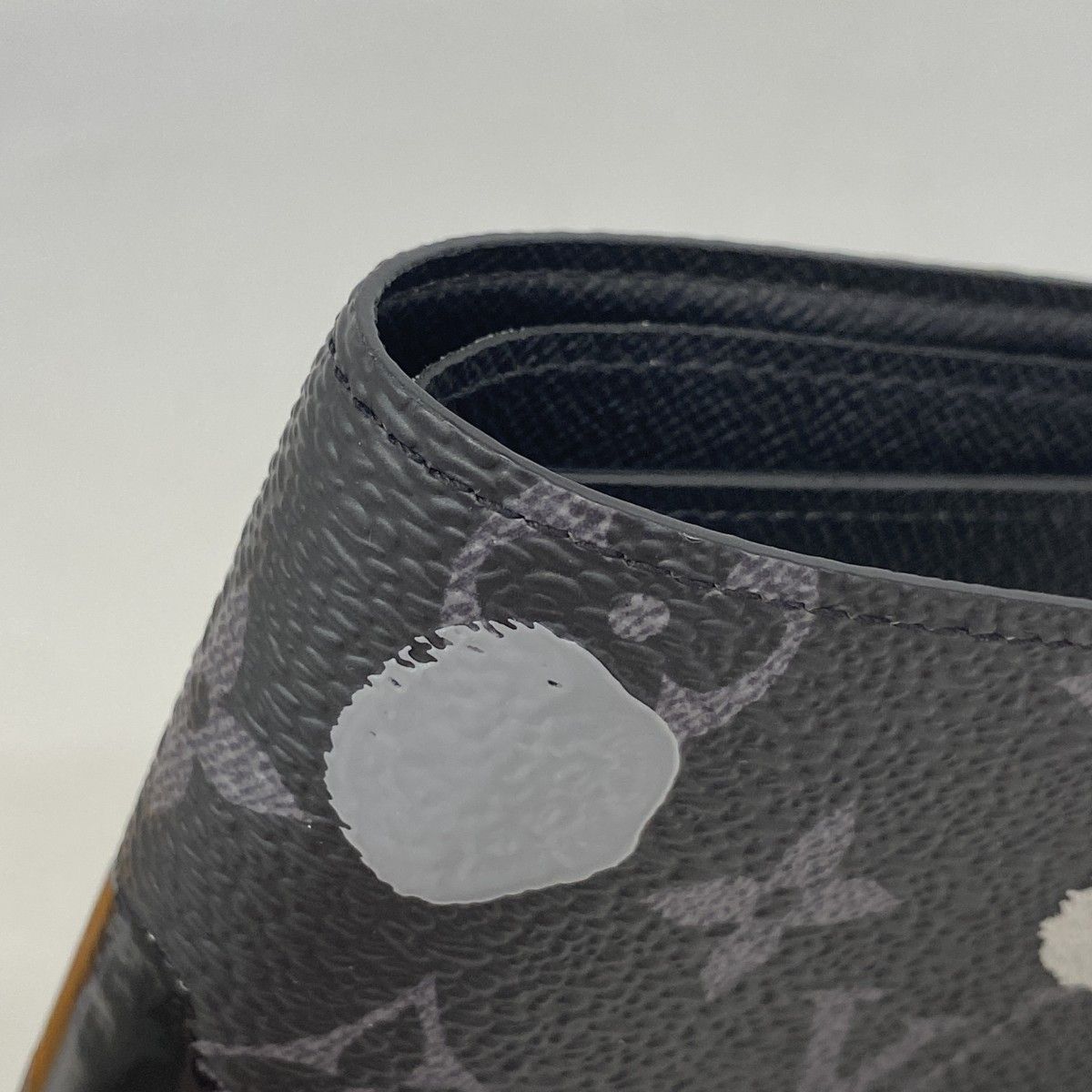 Louis Vuitton Wallet Monogram Eclipse Portefeuille Multiple Black Yayoi Kusama — view 5