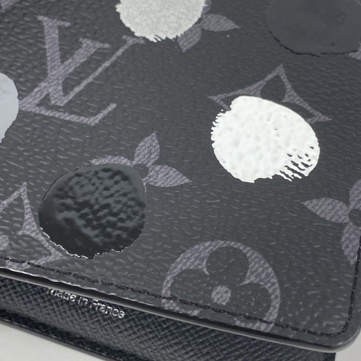 Louis Vuitton Wallet Monogram Eclipse Portefeuille Multiple Black Yayoi Kusama — view 6