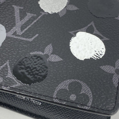 Louis Vuitton Wallet Monogram Eclipse Portefeuille Multiple Black Yayoi Kusama — view 6