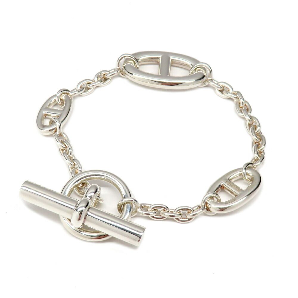 Hermes Bracelet Chaine D'ancre Farandole ST 15.5 cm Silver