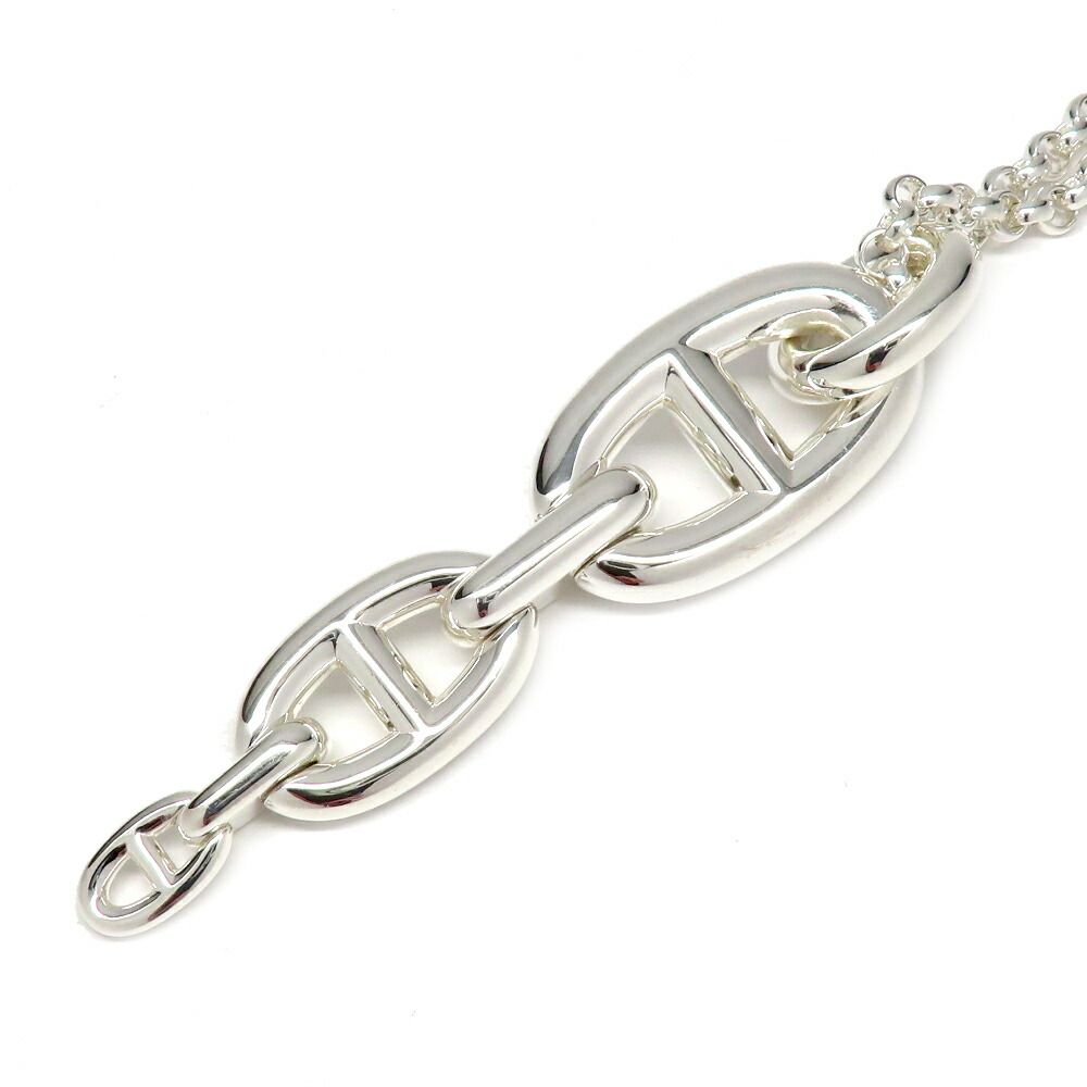 Hermes Necklace Chaine D'ancre Enchainee GM Silver — view 3