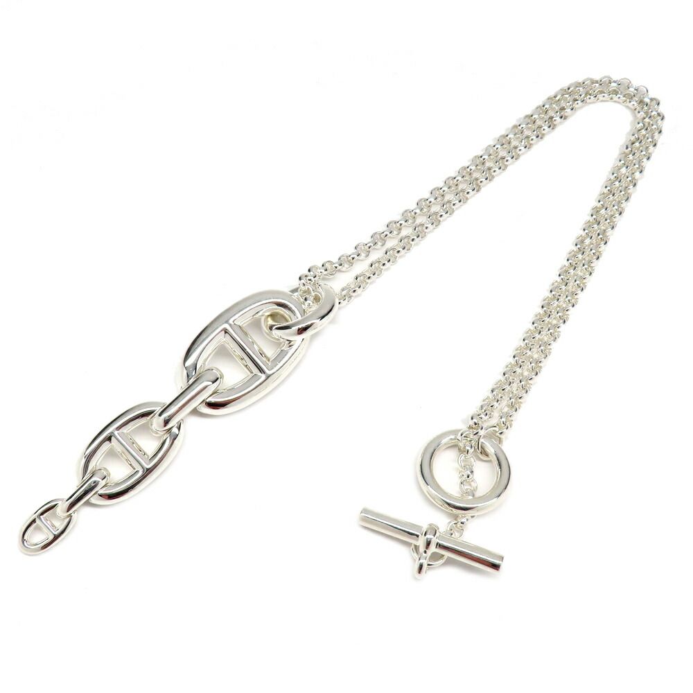 Hermes Necklace Chaine D'ancre Enchainee GM Silver — view 5