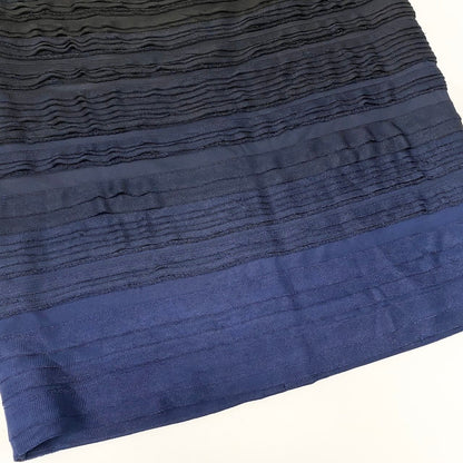 Chanel Knit Tight Skirt Gradient Quilted Bag Motif Plate 38 Sizes Navy 100% — view 5