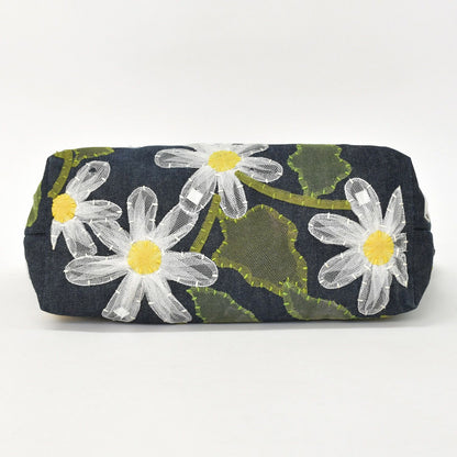 Fendi Handbag Denim Flower Applique Navy — view 7