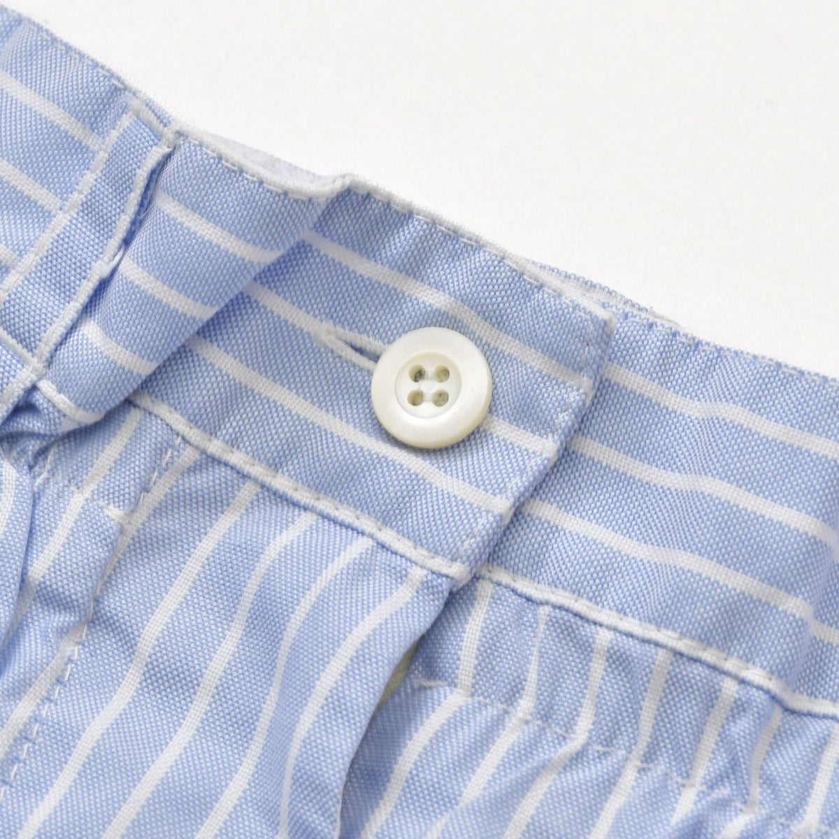 Miu Miu Shorts Striped Logo Patch Blue — view 3