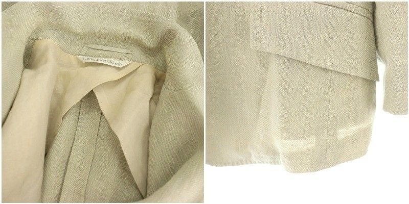 Max Mara Jacket T-Shirt 3/4 Sleeve Linen 38 Beige — view 7
