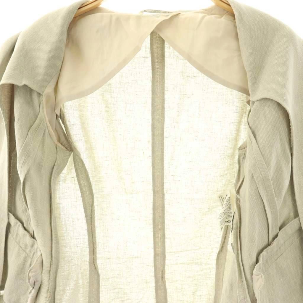 Max Mara Jacket T-Shirt 3/4 Sleeve Linen 38 Beige — view 4