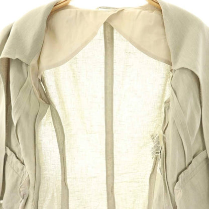 Max Mara Jacket T-Shirt 3/4 Sleeve Linen 38 Beige — view 4