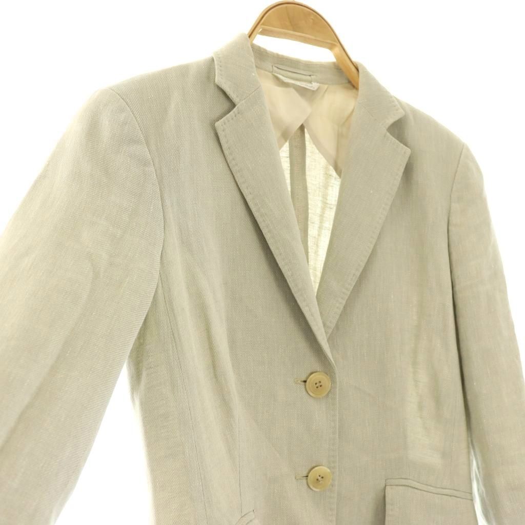 Max Mara Jacket T-Shirt 3/4 Sleeve Linen 38 Beige — view 3