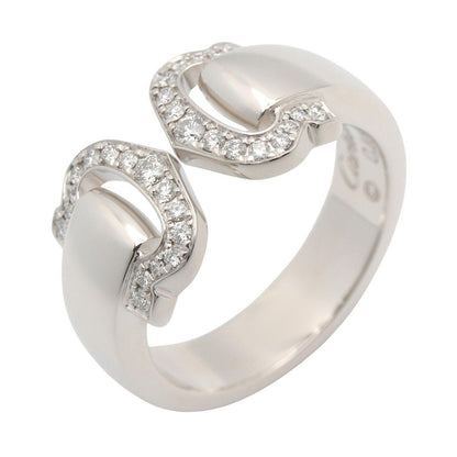 Cartier Ring 2C Boucles Diamond 18k White Gold