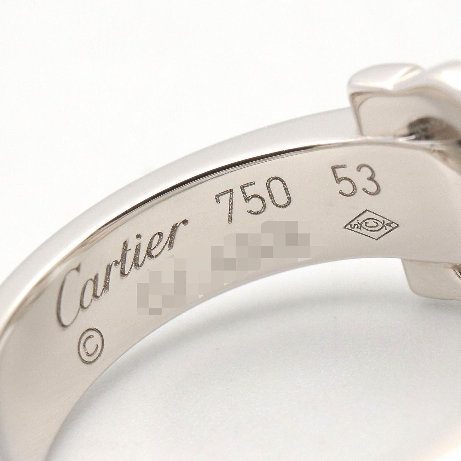 Cartier Ring 2C Boucles Diamond 18k White Gold — view 4