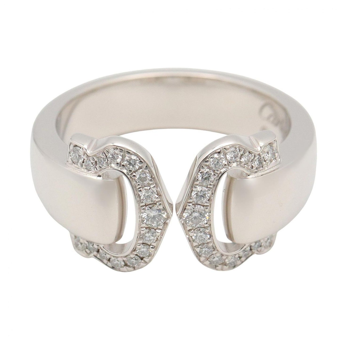 Cartier Ring 2C Boucles Diamond 18k White Gold — view 2
