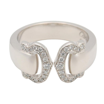 Cartier Ring 2C Boucles Diamond 18k White Gold — view 2