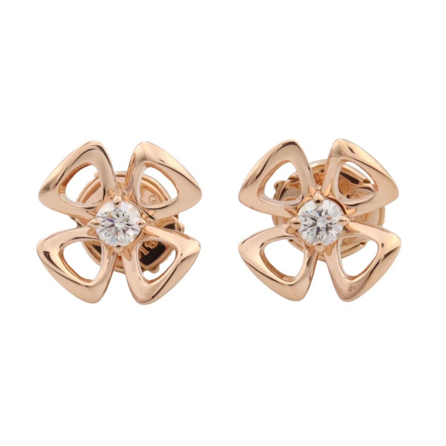 Bvlgari Earrings Diamond 18k Pink Gold