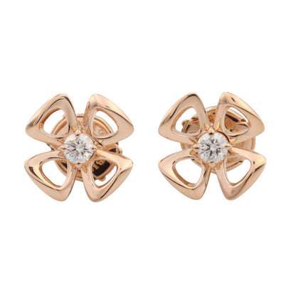 Bvlgari Earrings Diamond 18k Pink Gold