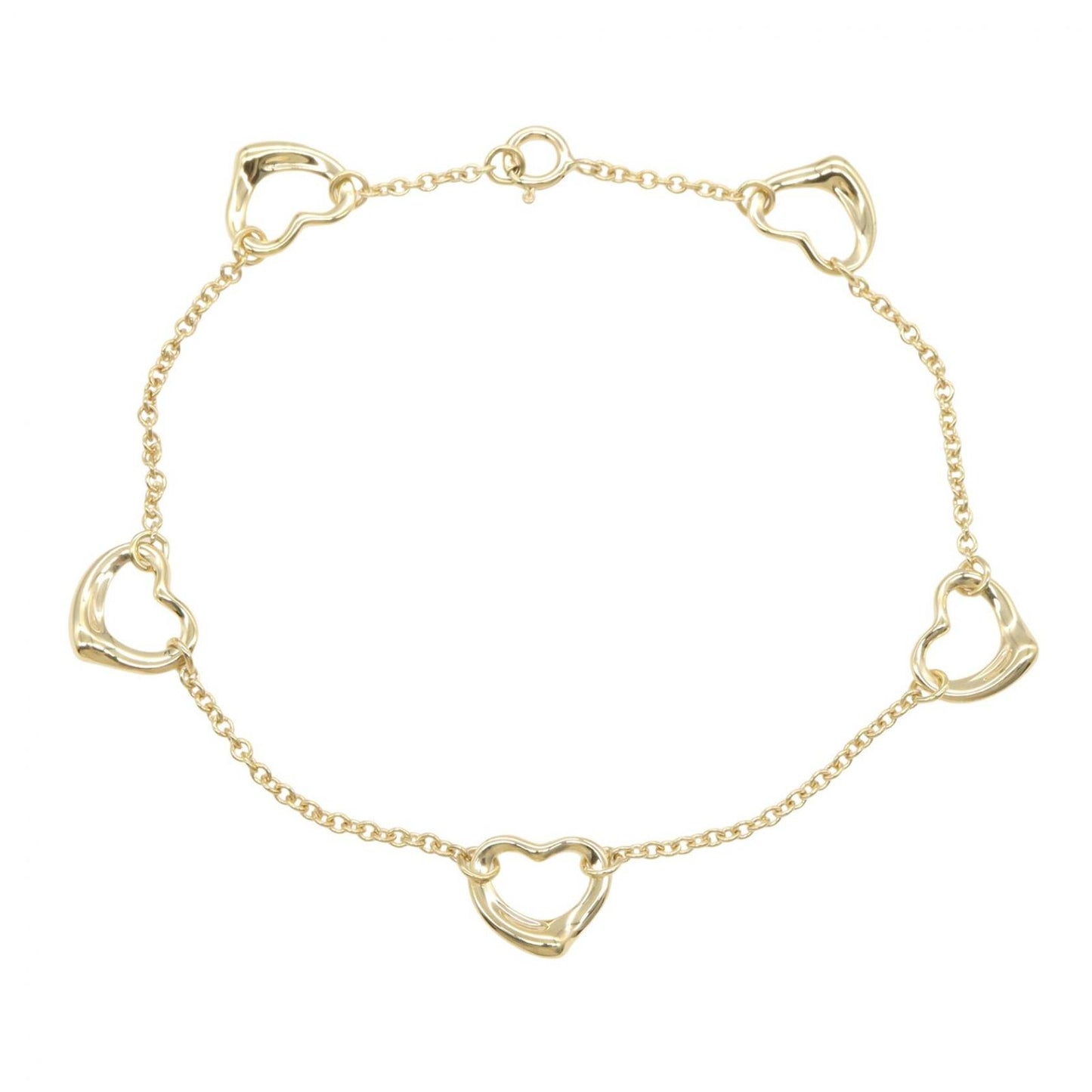 Tiffany & Co Bracelet Open Heart 5 Motif 18.5 cm 18k