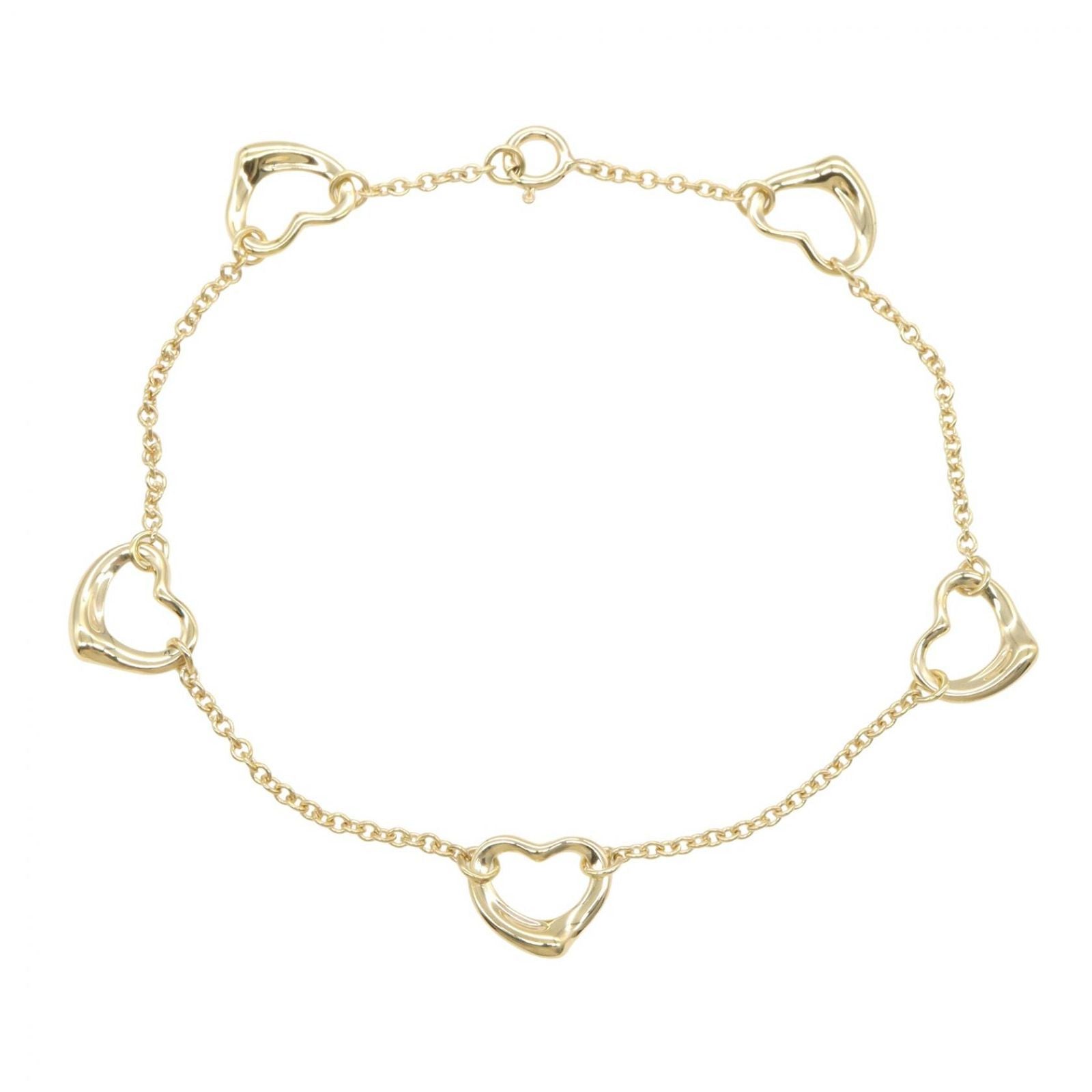 Tiffany & Co Bracelet Open Heart 5 Motif 18.5 cm 18k