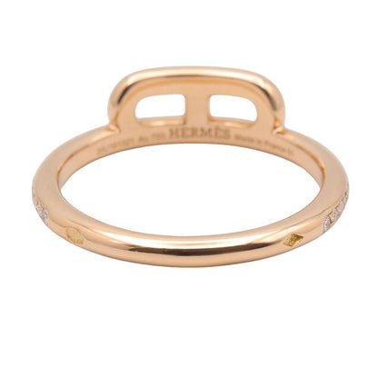 Hermes Ring Link Diamond 18k Pink Gold — view 3