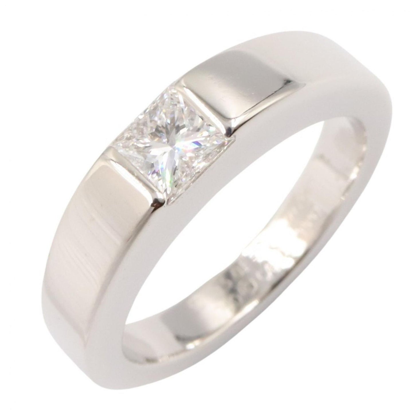 Cartier Ring Tank 18k White Gold Diamond