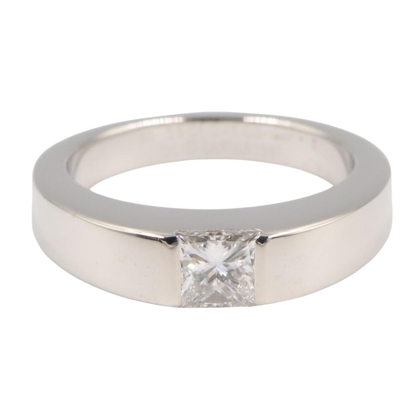Cartier Ring Tank 18k White Gold Diamond — view 2