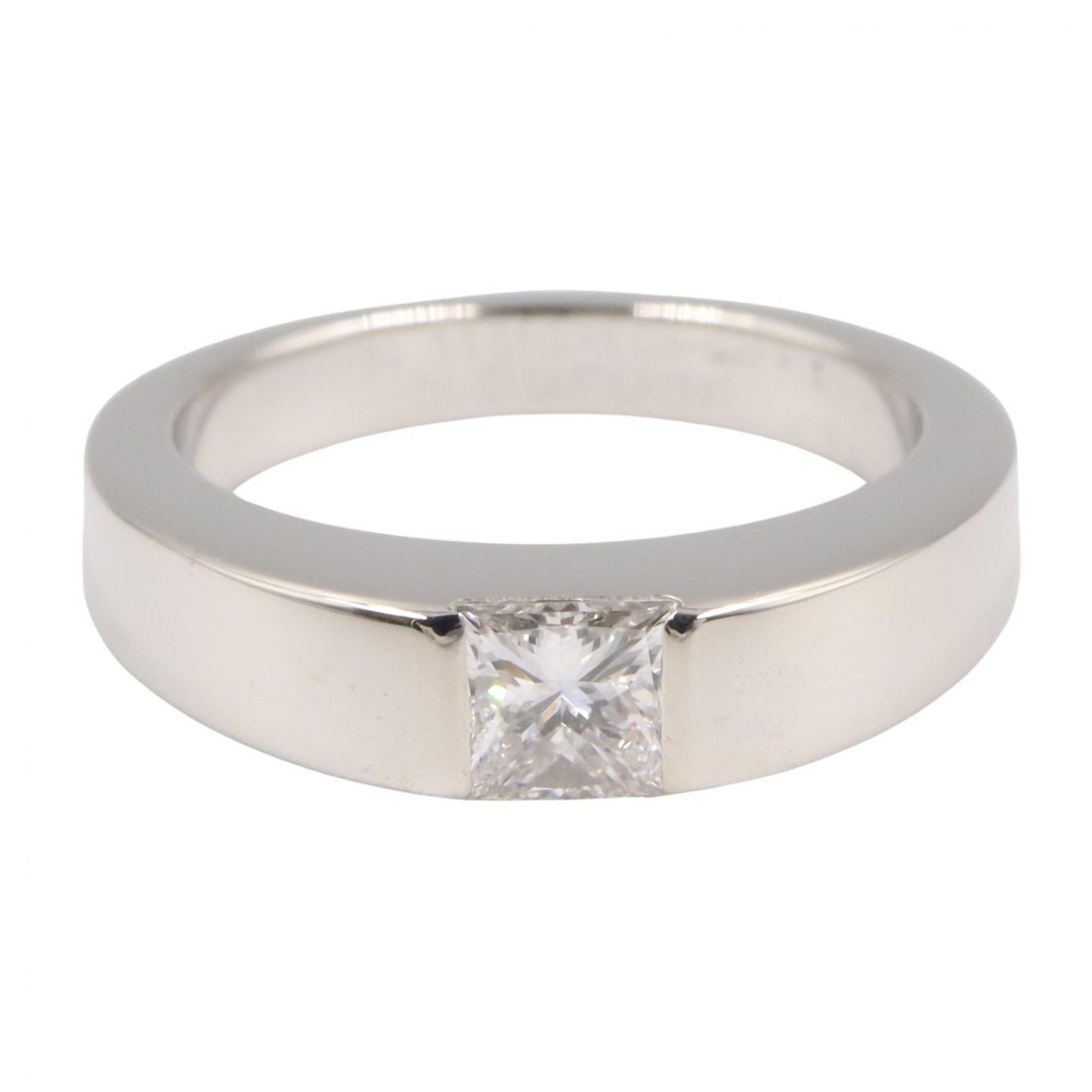 Cartier Ring Tank 18k White Gold Diamond — view 2