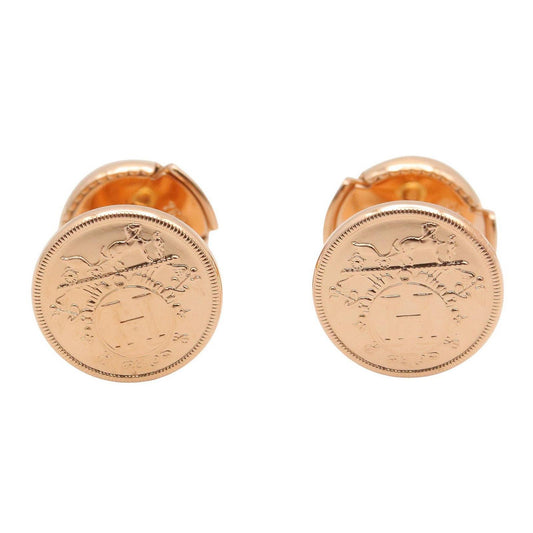 Hermes Earrings Exlibris TPM 18k Pink Gold