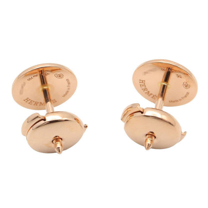 Hermes Earrings Exlibris TPM 18k Pink Gold — view 2