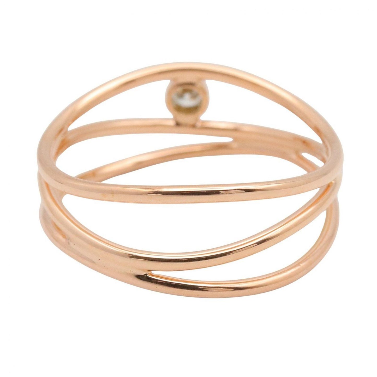 Tiffany & Co Ring Wave Diamond 18k Pink Gold — view 3