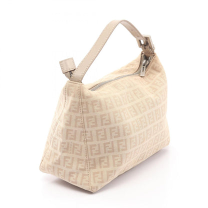 Fendi Handbag Zucchino Beige Canvas Leather Pouch — view 2