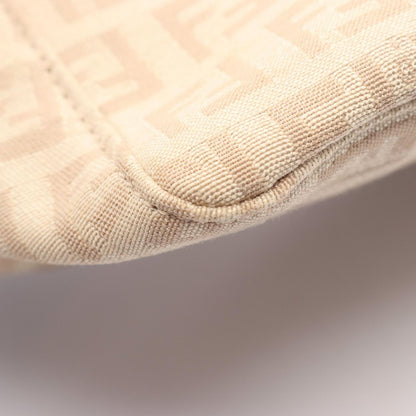 Fendi Handbag Zucchino Beige Canvas Leather Pouch — view 8