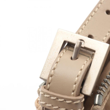 Fendi Handbag Zucchino Beige Canvas Leather Pouch — view 9
