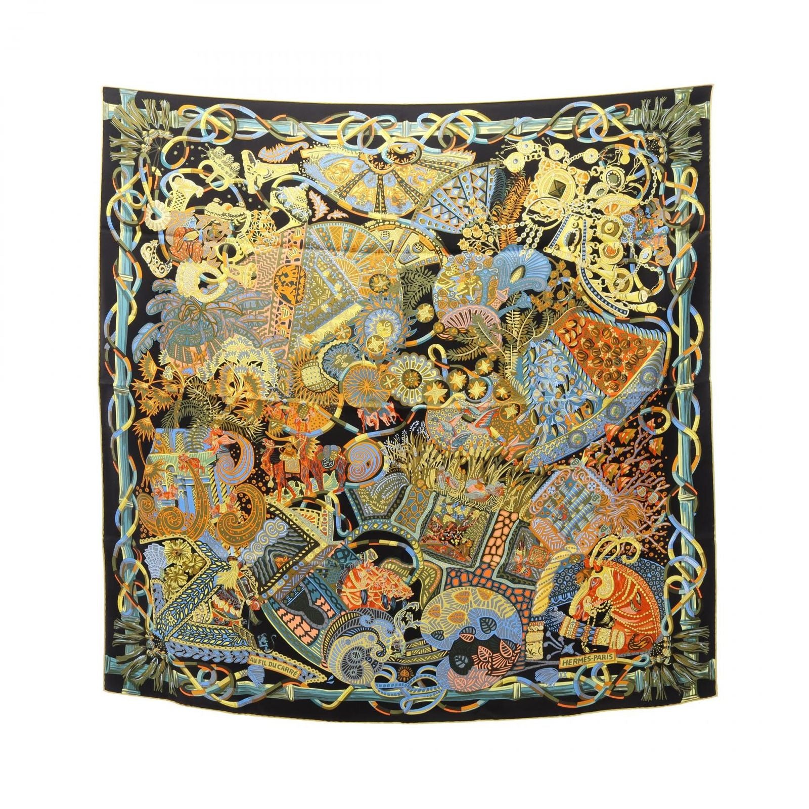 Hermes Scarf Carre 90 AU Fil du Silk