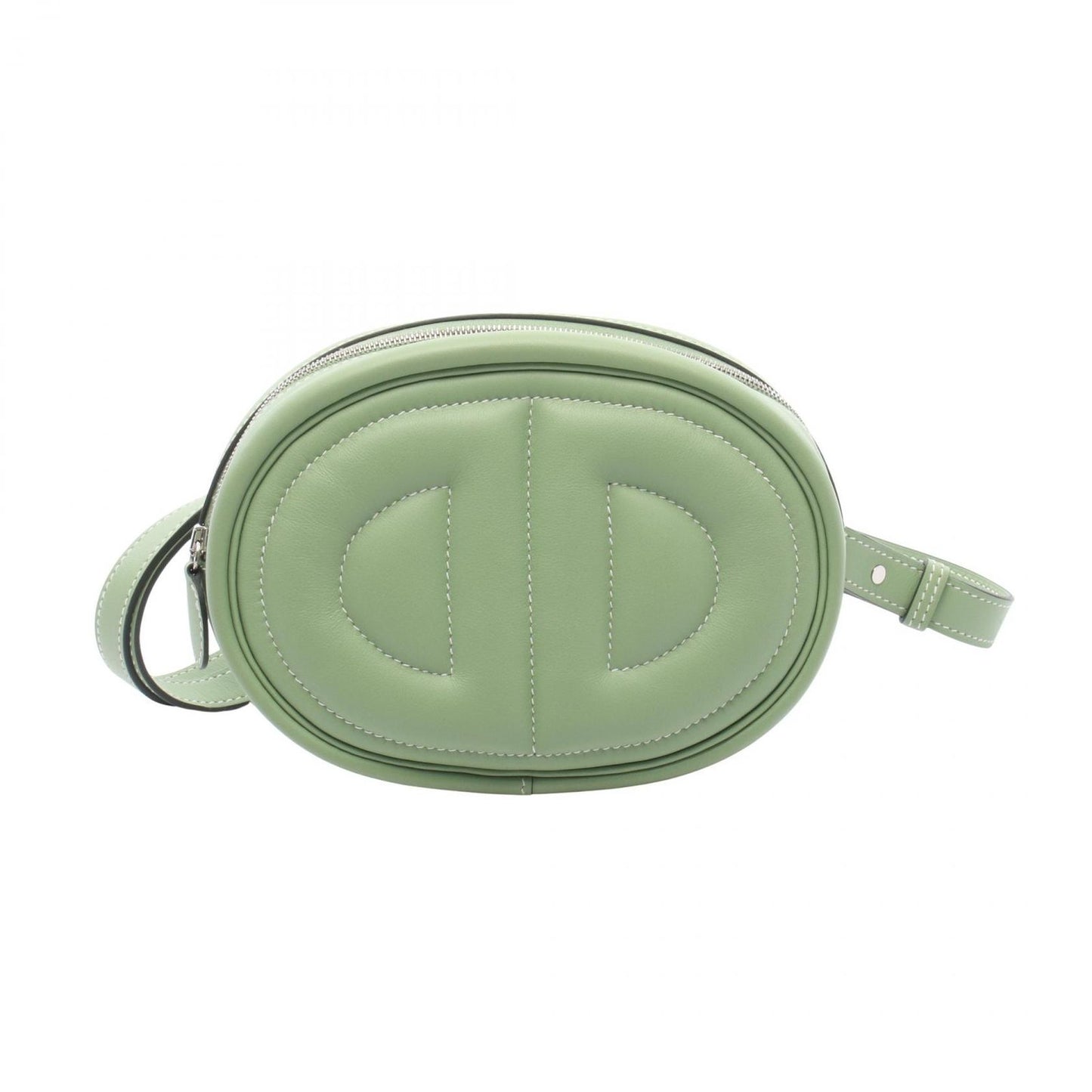 Hermes Waist Bag in the Loop Verso Vert Cricket Bamboo Leather Calf in the Belt