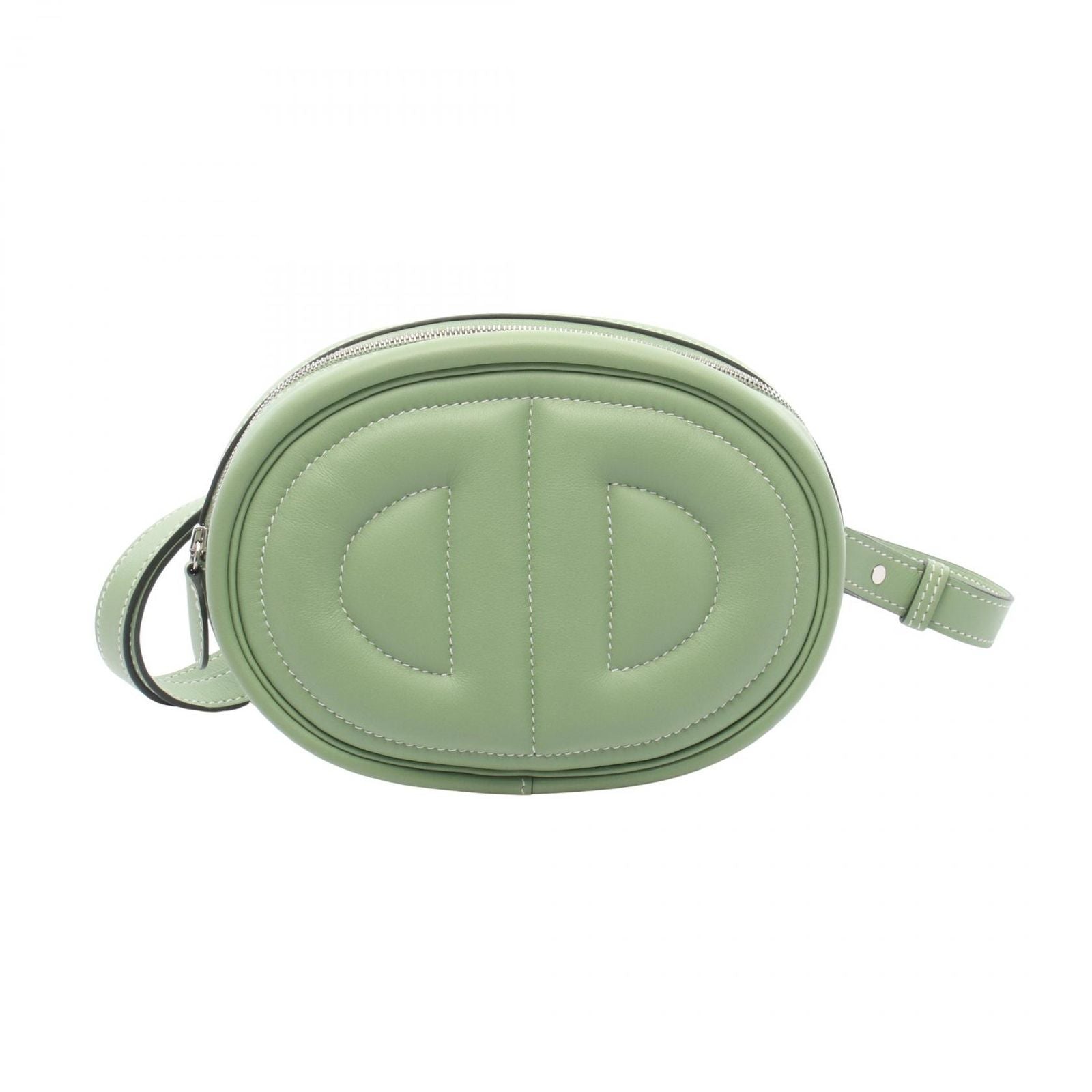 Hermes Waist Bag in the Loop Verso Vert Cricket Bamboo Leather Calf in the Belt