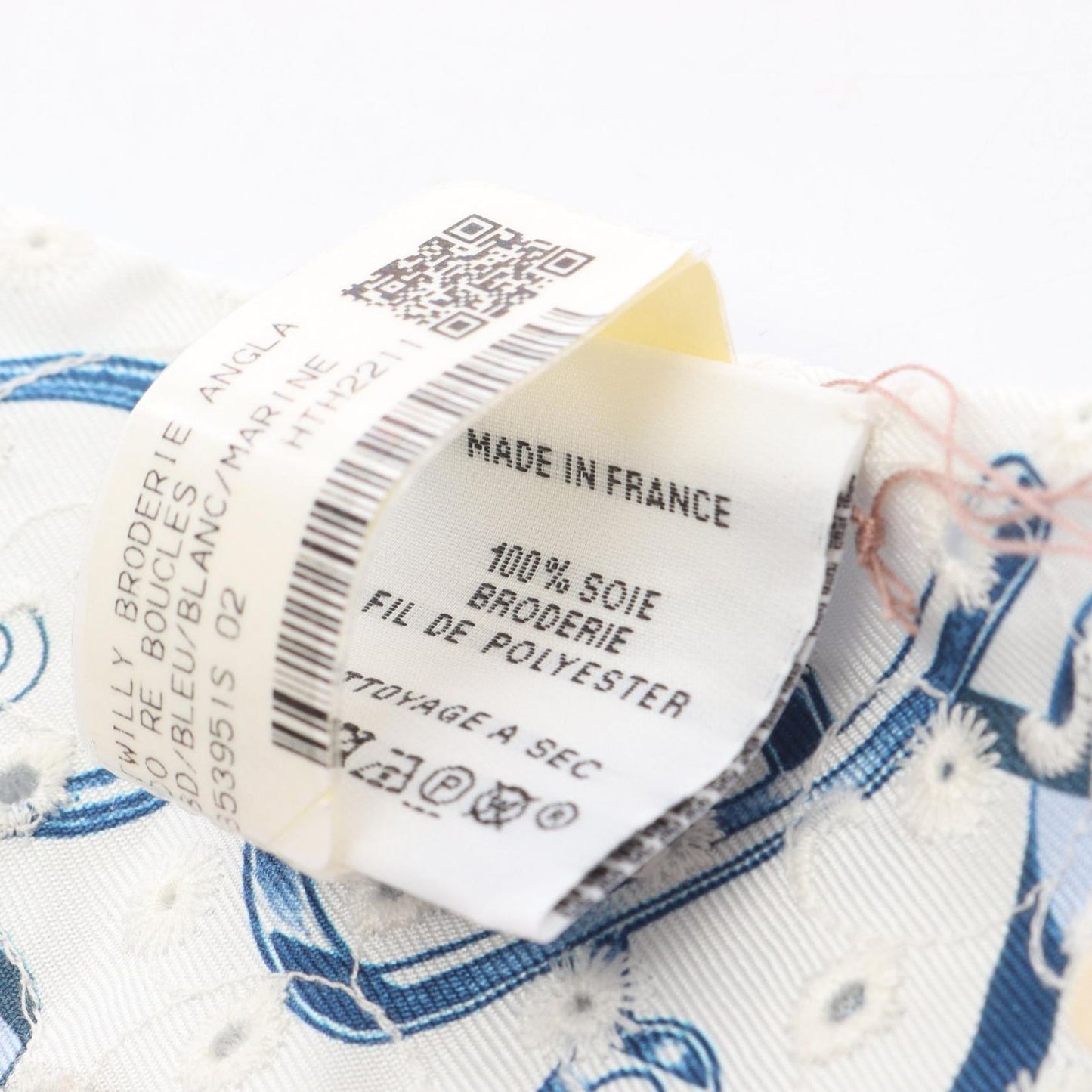 Hermes Scarf Twill RE Boucles Broderie Anglaise Ribbon Silk — view 5