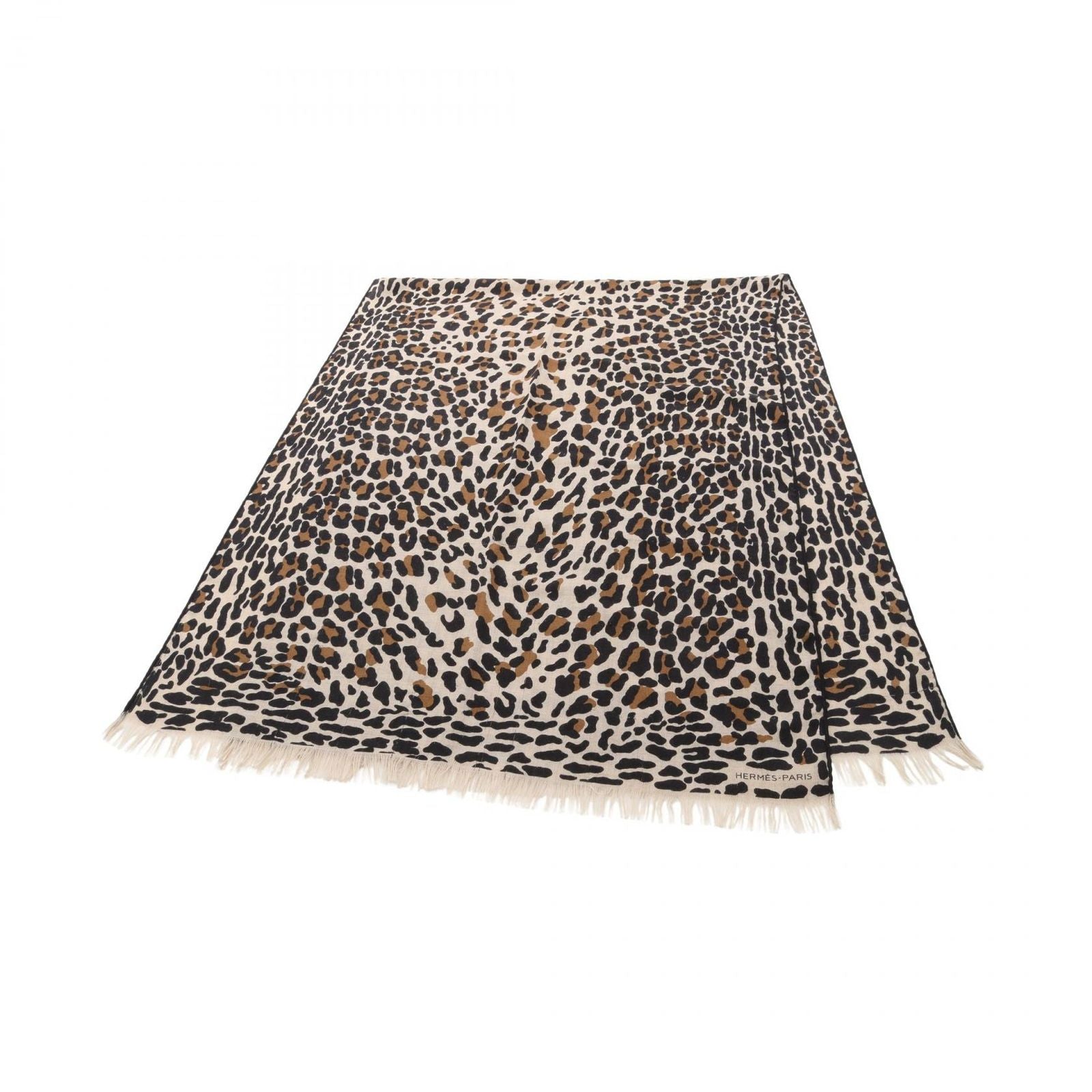 Hermes Shawl Leopard Silk Scarf