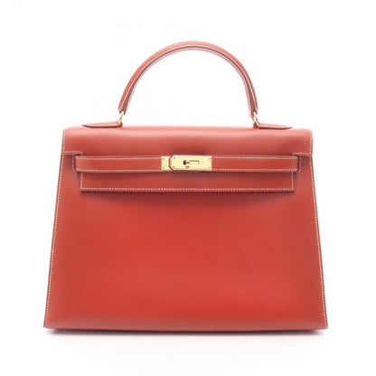 Hermes Handbag Kelly 32 Sellier 2-Way Brick Calf