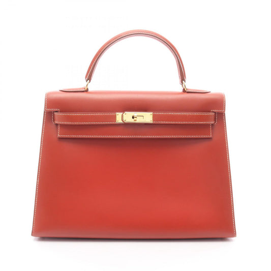 Hermes Handbag Kelly 32 Sellier 2-Way Brick Calf